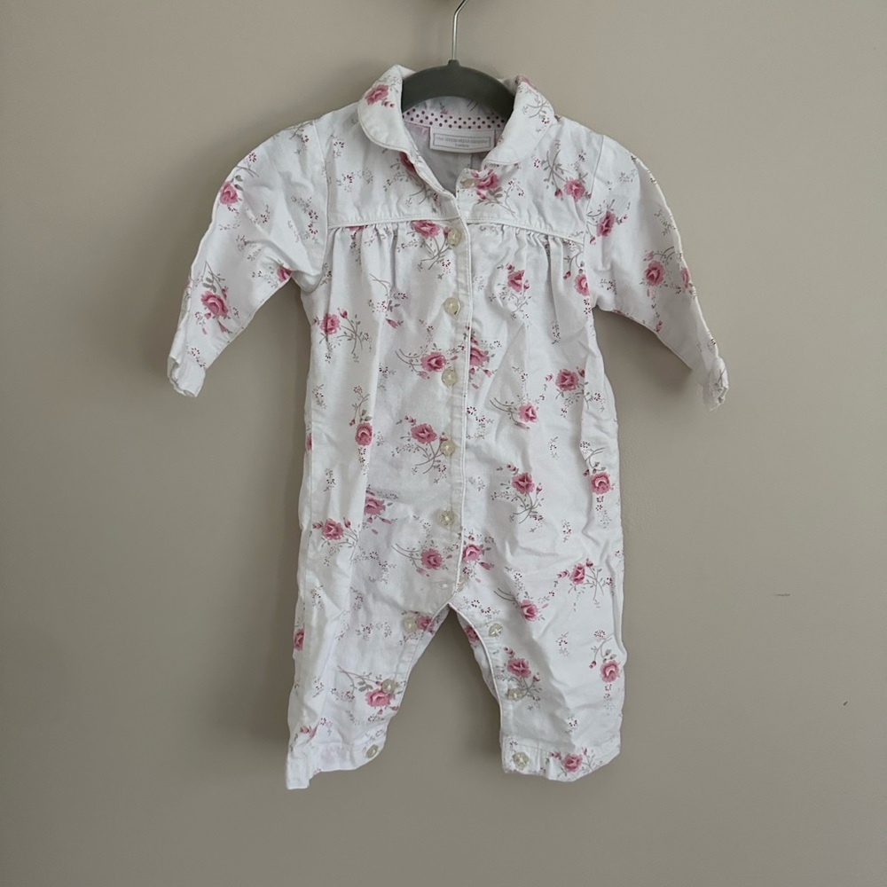 The White Company pajamas floral 6 month
